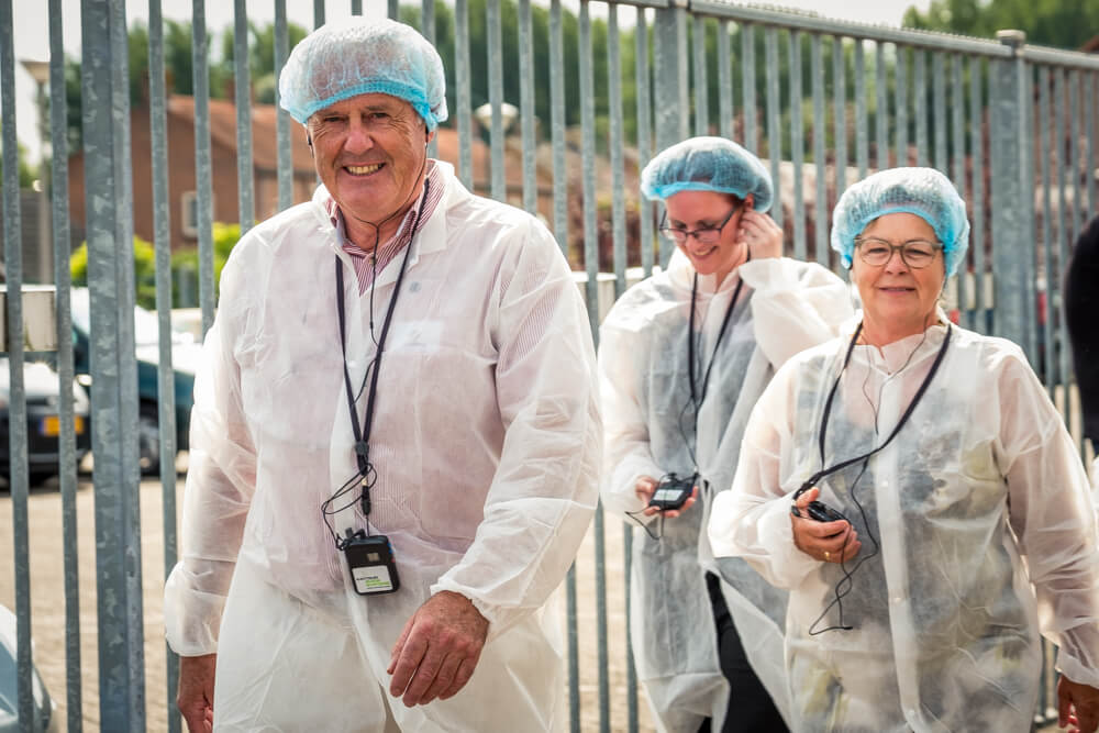 headsets for factory tours used by the guides