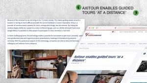 axitour enables guided tours at a distance via videoconferencing apps